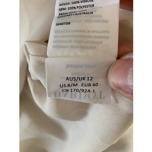 NWOT Bardot Cocktail Occasion backless slip Drape Dress size 8 Tan Beige - Picture 7 of 7